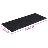 Stair Mats Self-adhesive 30 pcs 60x25 cm Dark Grey Rectangular 3365704