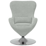 Egg Chair Light Grey 63 x 73 x 90 cm Velvet 42002724