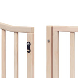 Dog Gate with Door Foldable 12 Panels 960 cm Poplar Wood 3155616