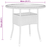 Garden Table Black 310608