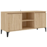 TV Cabinet with Metal Legs Sonoma Oak 103.5x35x50 cm 805971