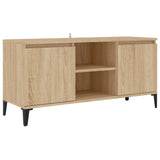 TV Cabinet with Metal Legs Sonoma Oak 103.5x35x50 cm 805971