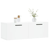 Wall Cabinet White 100x36.5x35 cm Engineered Wood 830156