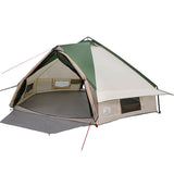 Teepee Tent 8-Person Green and White 490 x 410 x 210 cm 42004068