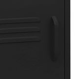 Nightstand Black 35x35x51 cm Steel 336223