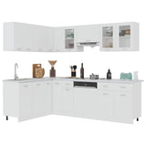 11 Piece Kitchen Cabinet Set Lyon" White Engineered Wood 3067664