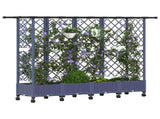 Raised Bed with Trellis and Roof Grey 202.5 x 40 x 127 cm PP 3423162