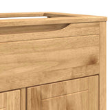Bathroom Sink Cabinet with Door FLORO Wax brown 60 x 40 x 80 cm 42011241