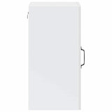 Kitchen Wall Cabinet with Glass Door Porto High Gloss White 854009