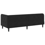 Corner Bed Frame with Headboard Black 80 x 200 cm Velvet 42016591