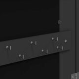 Mirror Jewellery Cabinet with LED Lights Wall Mounted Black 353236
