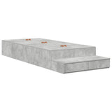 Storage Bed Frame Concrete Grey 100 cm Engineered Wood 3335616