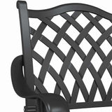 Garden Table Set 3 pcs Black Cast Aluminium 3334733