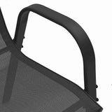 318783 Stackable Garden Chairs 6 pcs Black Textilene Fabric