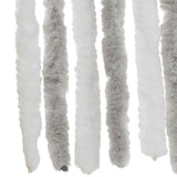 Fly Curtain Light Grey and White 118x220 cm Chenille 4004879