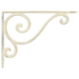 Wall Shelf Brackets 12 pcs Antique White 12.5 x 17 x 3 cm Steel 42038870
