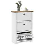 Shoe Rack BODO White and Brown 80x35x118 cm 4016882