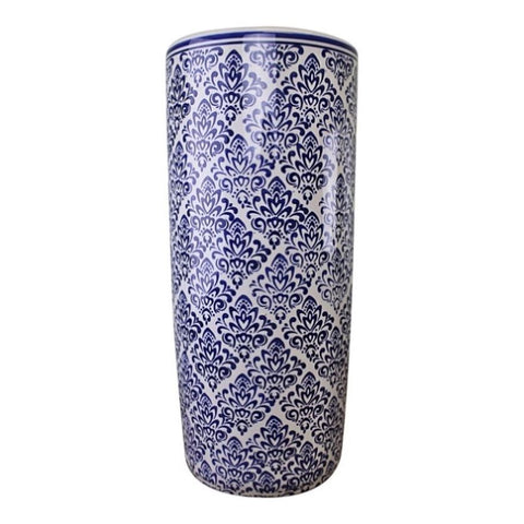 Umbrella Stand, Vintage Blue & White Pattern Design MB019