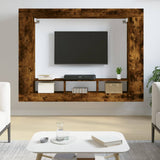TV Cabinet Smoked Oak 152x22x113 cm Engineered Wood 833727