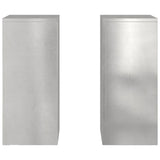 Plant Stand 2 pcs Silver 24 x 24 x 55 cm Stainless steel 865817