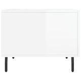Coffee Tables 2pcs High Gloss White 50x50x40 cm Engineered Wood 829433