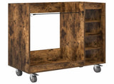 Golf Cabinet with Wheel Plain Smoked Oak 90 x 45 x 98 cm 899467