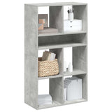 Book Cabinet Concrete Grey 66x31x112 cm Engineered Wood 860304