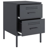 Bedside Cabinets 2 pcs Anthracite 36x39x50.5 cm Steel 842927