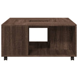 Coffee Table Brown Oak 80x80x40 cm Engineered Wood 853179