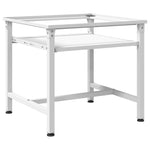 Washing Machine Pedestal with Pull-Out Shelf White 50449