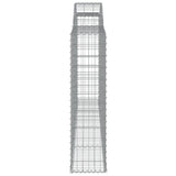 Arched Gabion Baskets 7 pcs 300x30x120/140 cm Galvanised Iron 3146544