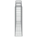 Arched Gabion Baskets 7 pcs 300x30x120/140 cm Galvanised Iron 3146544