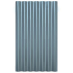 ZNTS Roof Panels 12 pcs Powder-coated Steel Grey 60x36 cm 319124
