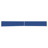 Patio Retractable Side Awning 140x1200 cm Blue 313391