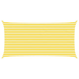Sun Shade Sail Yellow and White 6 x 3 m 100% Polyester Oxford 42031073