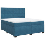 Box Spring Bed with Mattress Blue 200x200 cm Velvet 3291006