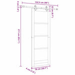 Sliding Door Set Manual Natural and black 78 x 211 cm 3333612