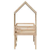 High Sleeper Bed without Mattress 75x190 cm Small Single Solid Wood Pine 3282019