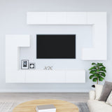 Wall-mounted TV Cabinet White Engineered Wood 3114590