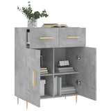 Sideboard Concrete Grey 69.5x34x90 cm Engineered Wood 827968