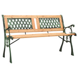 312033 Garden Bench 122 cm Cast Iron and Solid Firwood