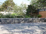 Gabion Basket with Cover 500x100x50 cm Galvanised Iron 3295182