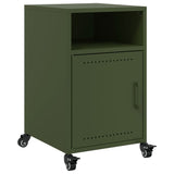 ZNTS Bedside Cabinet Olive Green 36x39x59 cm Steel 846724