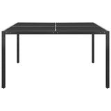 Garden Table Anthracite 130x130x72 cm Steel and Glass 313093