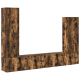 4 Piece TV Cabinet Set Smoked Oak Engineered Wood 3114635