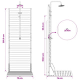 Outdoor Shower 205.5 cm Solid Acacia Wood and Stainless Steel 903118