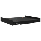 Storage Bed Frame Black Oak 180 x 200 cm Engineered Wood 3335270