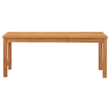 Bench Brown Solid Teak Wood 114 cm Strong Bench Rectangular 316626