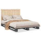 Bed Frame Grey Solid pinewood 140 x 200 cm Bed Frame 3281546