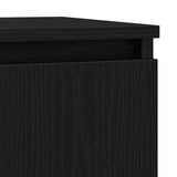 Sideboard with Drawer Black Oak 71x35x65 cm Engineered Wood 861599